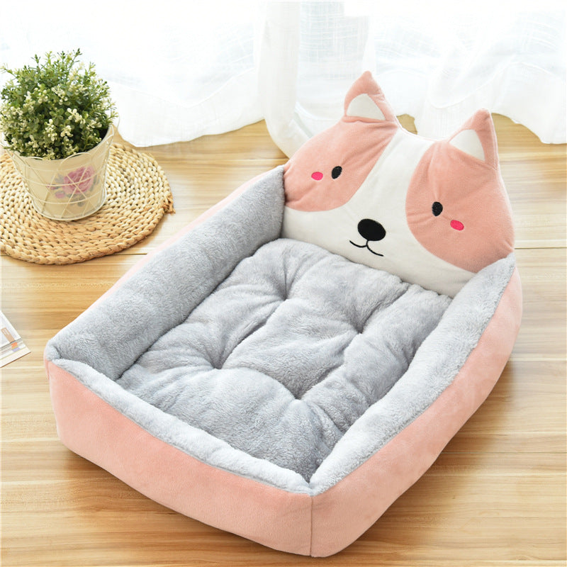 Large Pet Bed Warm Cozy Fleece Nest