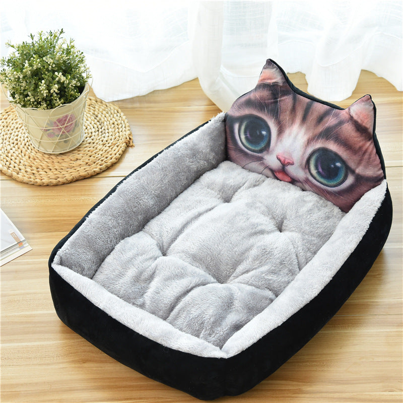 Large Pet Bed Warm Cozy Fleece Nest