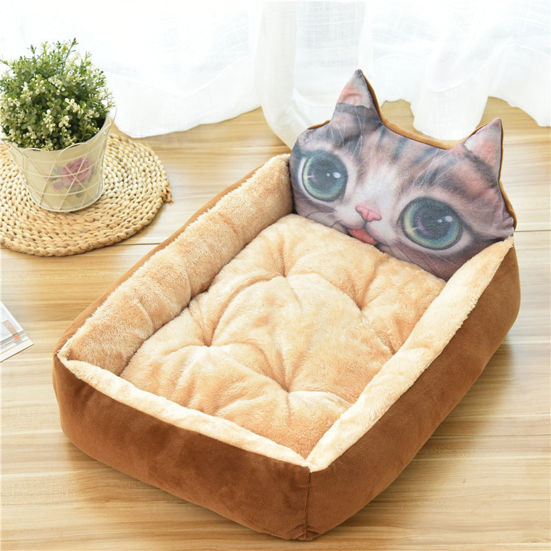 Large Pet Bed Warm Cozy Fleece Nest