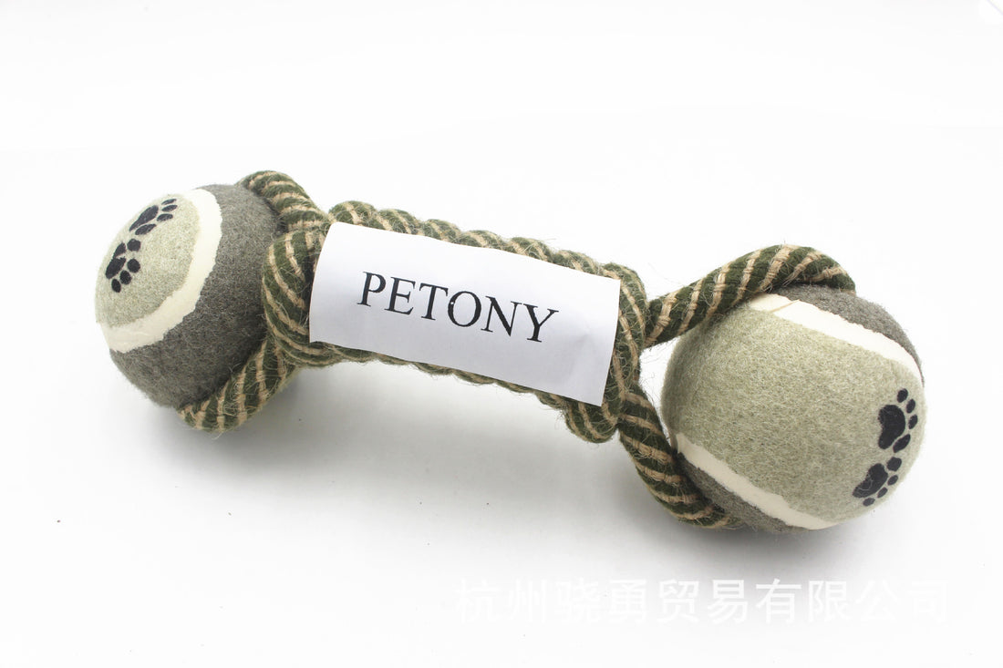 Pet Dumbbell Rope Tennis Toys Teeth Cleaning