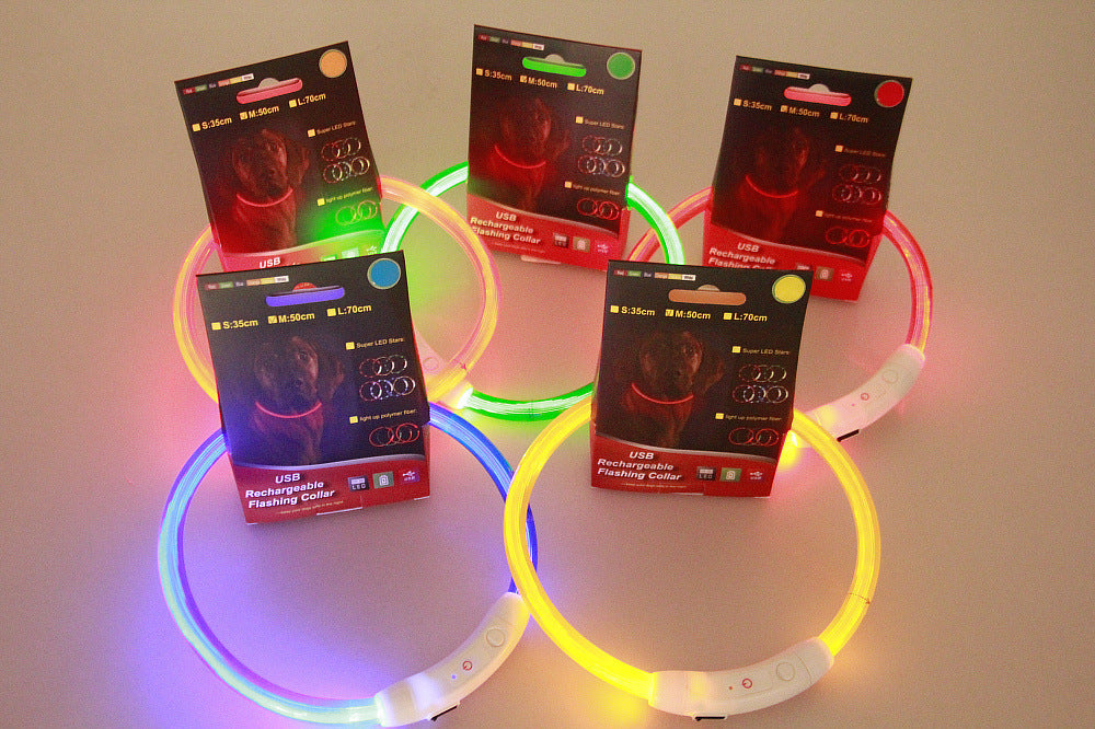Pet Flashing Collar USB Rechargeable Glowing
