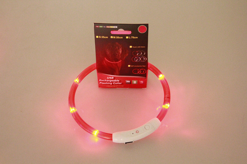 Pet Flashing Collar USB Rechargeable Glowing