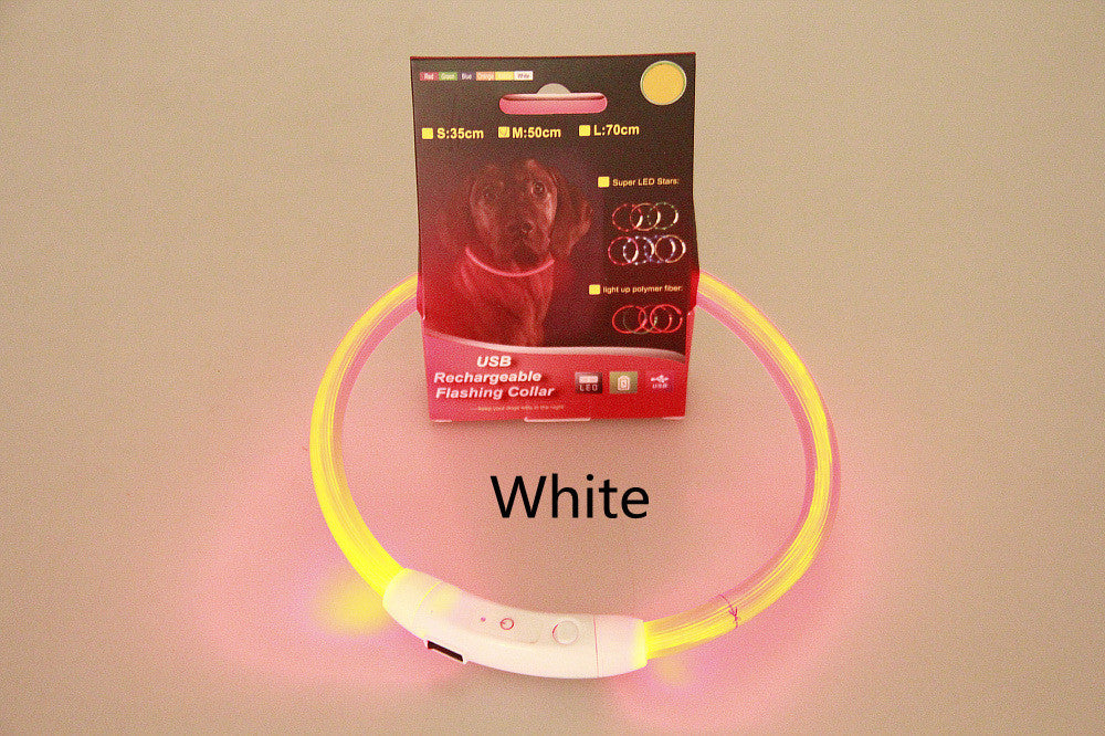 Pet Flashing Collar USB Rechargeable Glowing