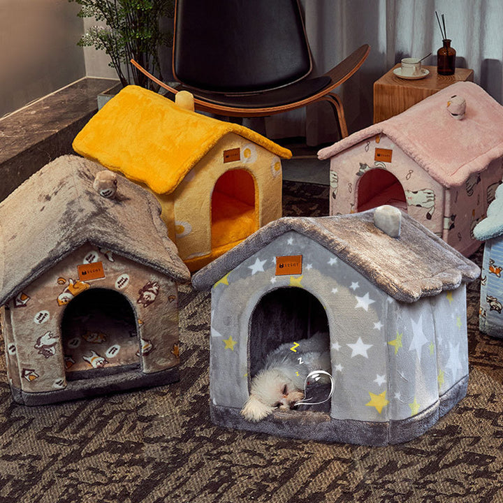 Foldable Dog House Pet Cat Bed Kennel
