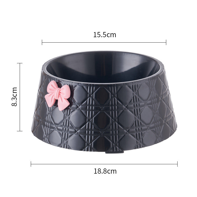 Pet Dog Food Bowls Lovely Bowknot Puppy Feeder