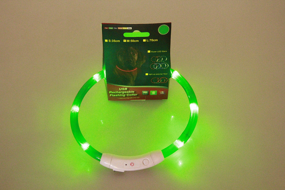 Pet Flashing Collar USB Rechargeable Glowing