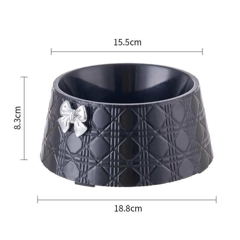 Pet Dog Food Bowls Lovely Bowknot Puppy Feeder