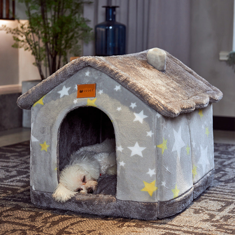 Foldable Dog House Pet Cat Bed Kennel