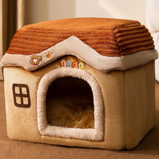 Foldable Dog House Pet Cat Bed Kennel